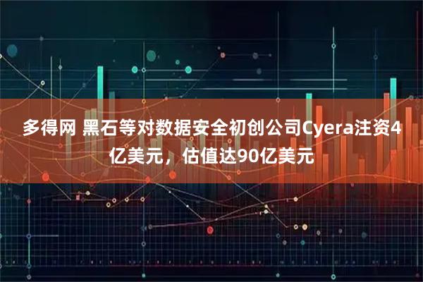 多得网 黑石等对数据安全初创公司Cyera注资4亿美元,估值达90亿美元
